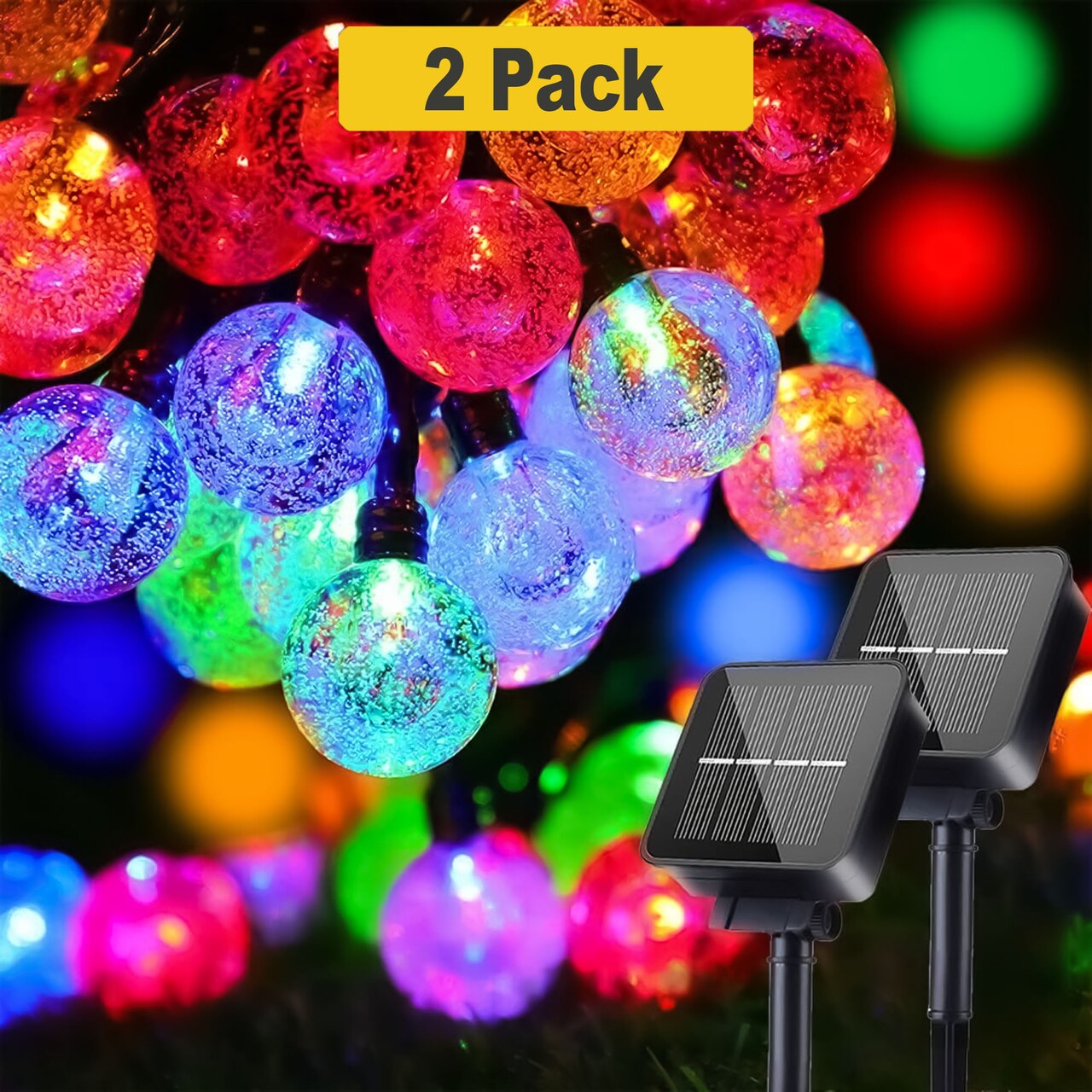 Waterproof Solar 30 LED Bubble String Lights for All-Weather Use